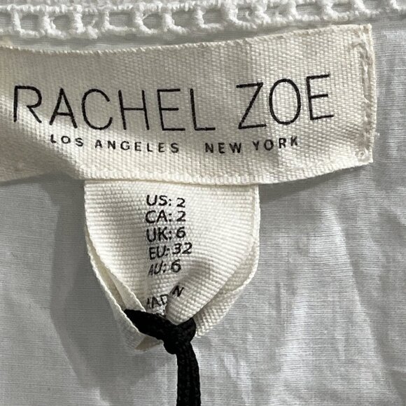 Rachel Zoe Dress 2 White Crochet Tiered Maxi Cottagecore Boho‎ Coquet Wedding - Picture 4 of 9